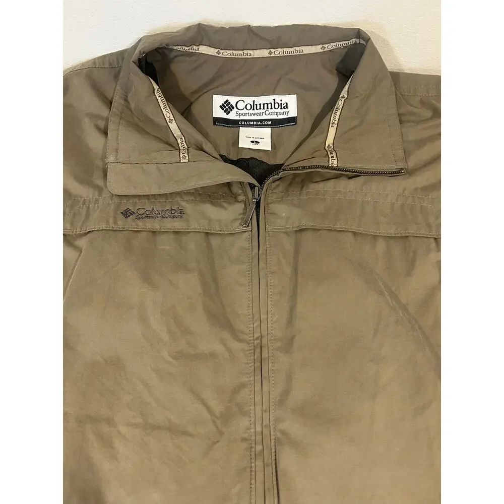 Columbia Sportswear L Lightweight Windbreaker Jacket Full Front Zipper Bomber